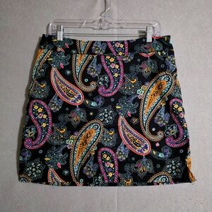 Loudmouth Womens Black Paisley Golf Skort Size 6